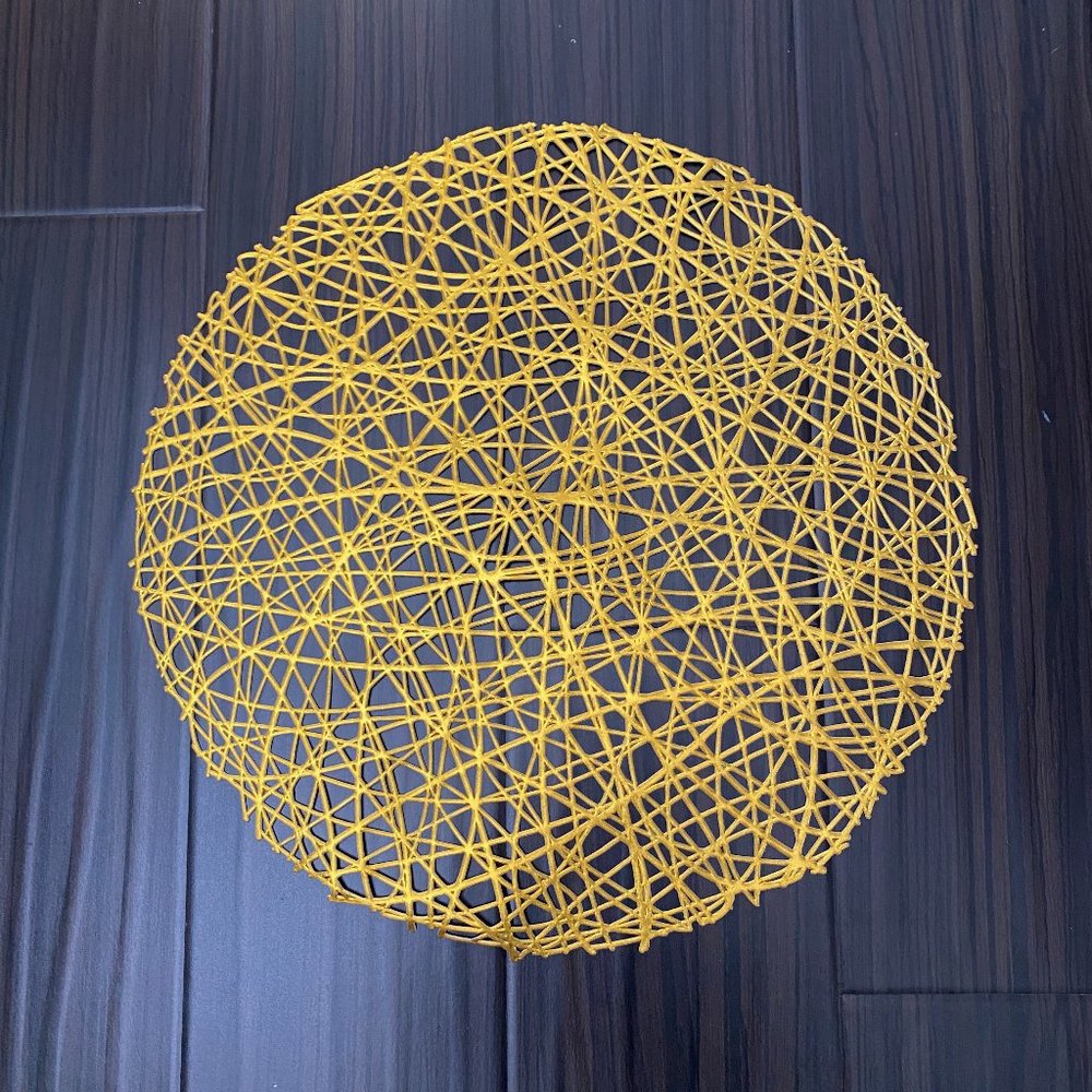 Gold Metallic Woven Vinyl Placemats (set of 6)